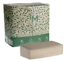 Quilted Dinner Napkins 1/8 Fold - Brown