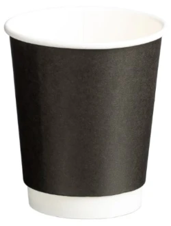 Double Wall Paper Cups Black - 8oz