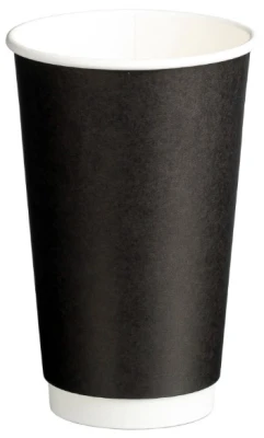 Double Wall Paper Cups Black - 16oz
