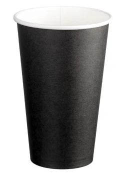 Single Wall Paper Cups Black - 16oz