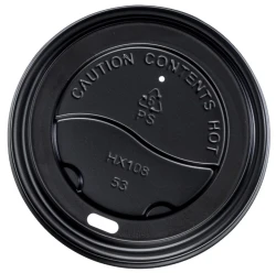 Paper Cup Lids 90mm Black