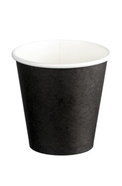 Single Wall Paper Cups Black - 6oz